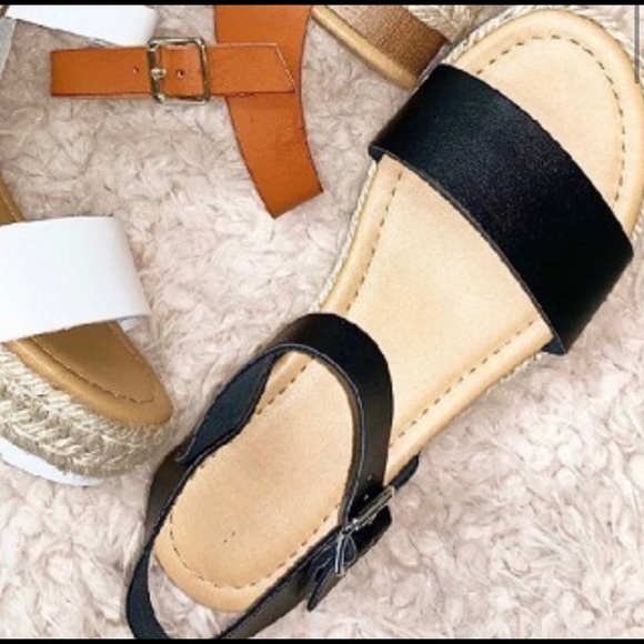 Black Espadrille Wedge - Picture 3 of 8